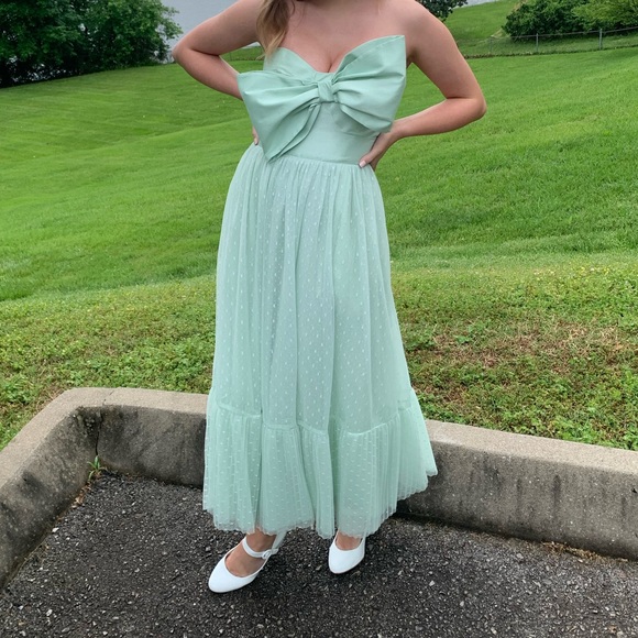 Mint Anthropologie Bow Dress Formal - Picture 4 of 6
